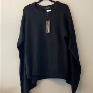 NWT Black Knit Sweater Cape Wendy Williams for HSN